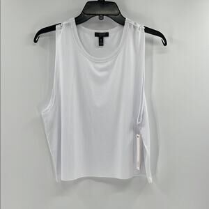Aqua Athletic Women's Mesh Tank Top - White - Medium - New with tags